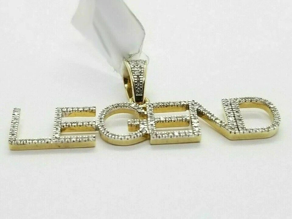 Simulated Diamond 1.50 Ct Round Men’s Letter Pendant 14k Yellow Gold Plated