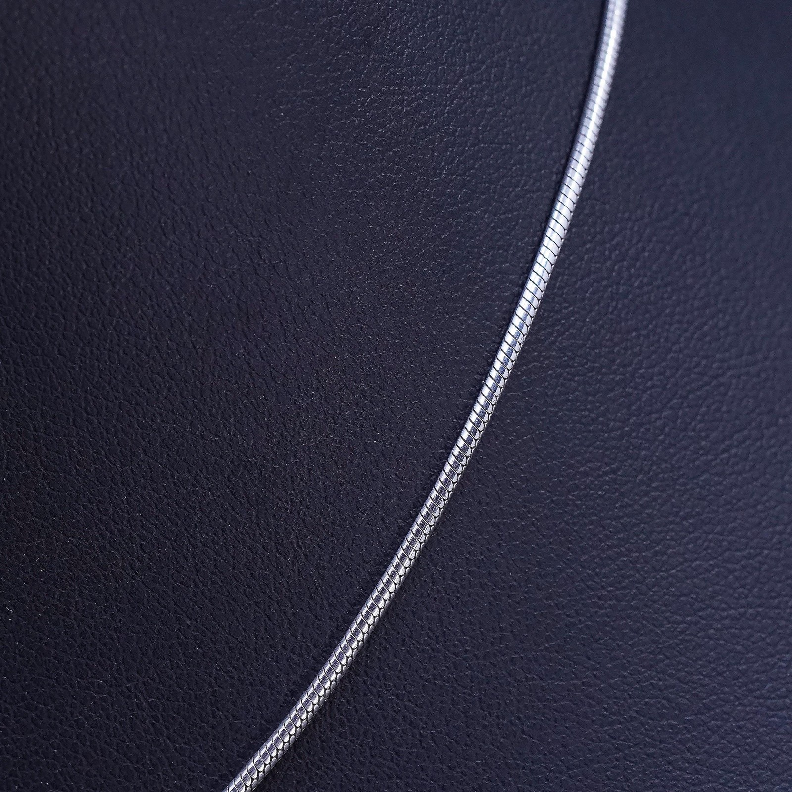 16” 1.6mm, vintage Italian sterling silver 925 snake chain necklace