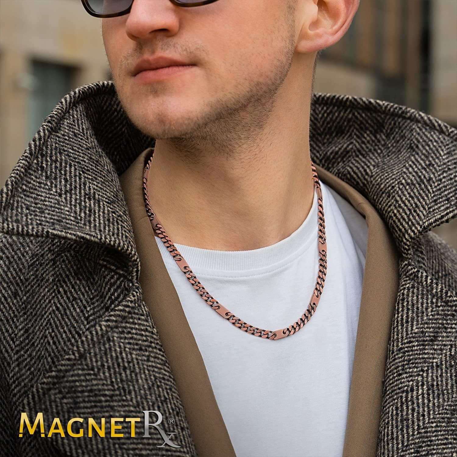 MagnetRX Copper Magnetic Necklace for Men and Women Necklace Effective 24 Inches