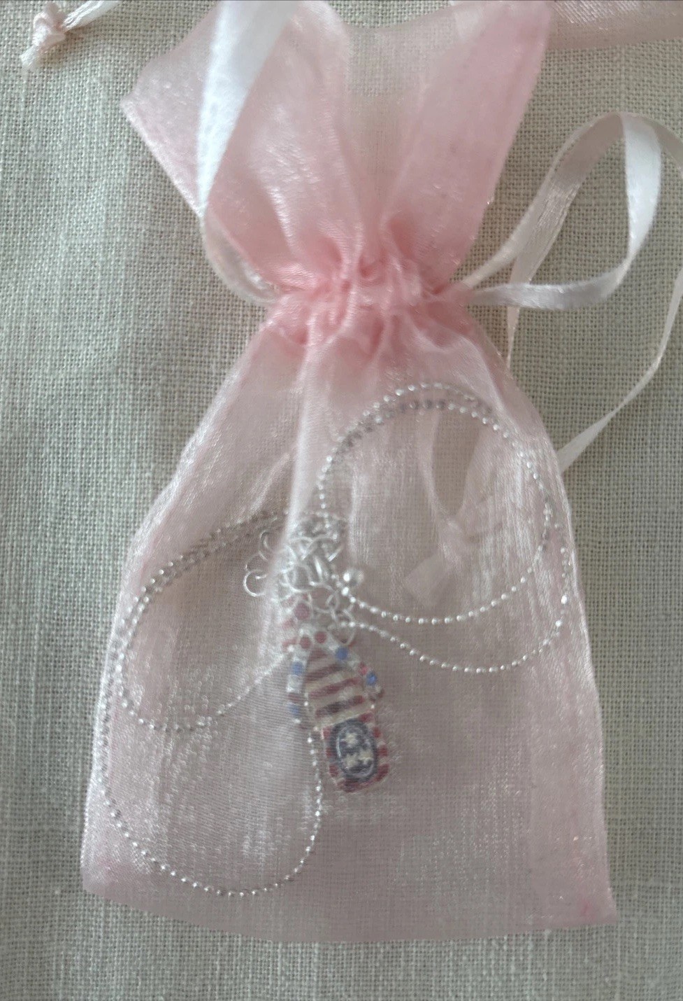 Silver Tone Rhinestone Flip Flop Necklaces Lot of 7 NEW in Lovely Gift Bags