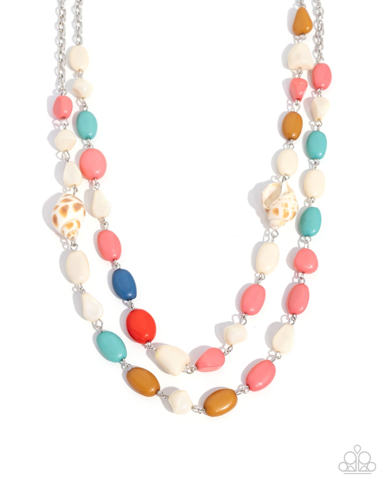 Paparazzi Steady Shells – Multi – Beads – Natural Shells – Necklace & Earrings