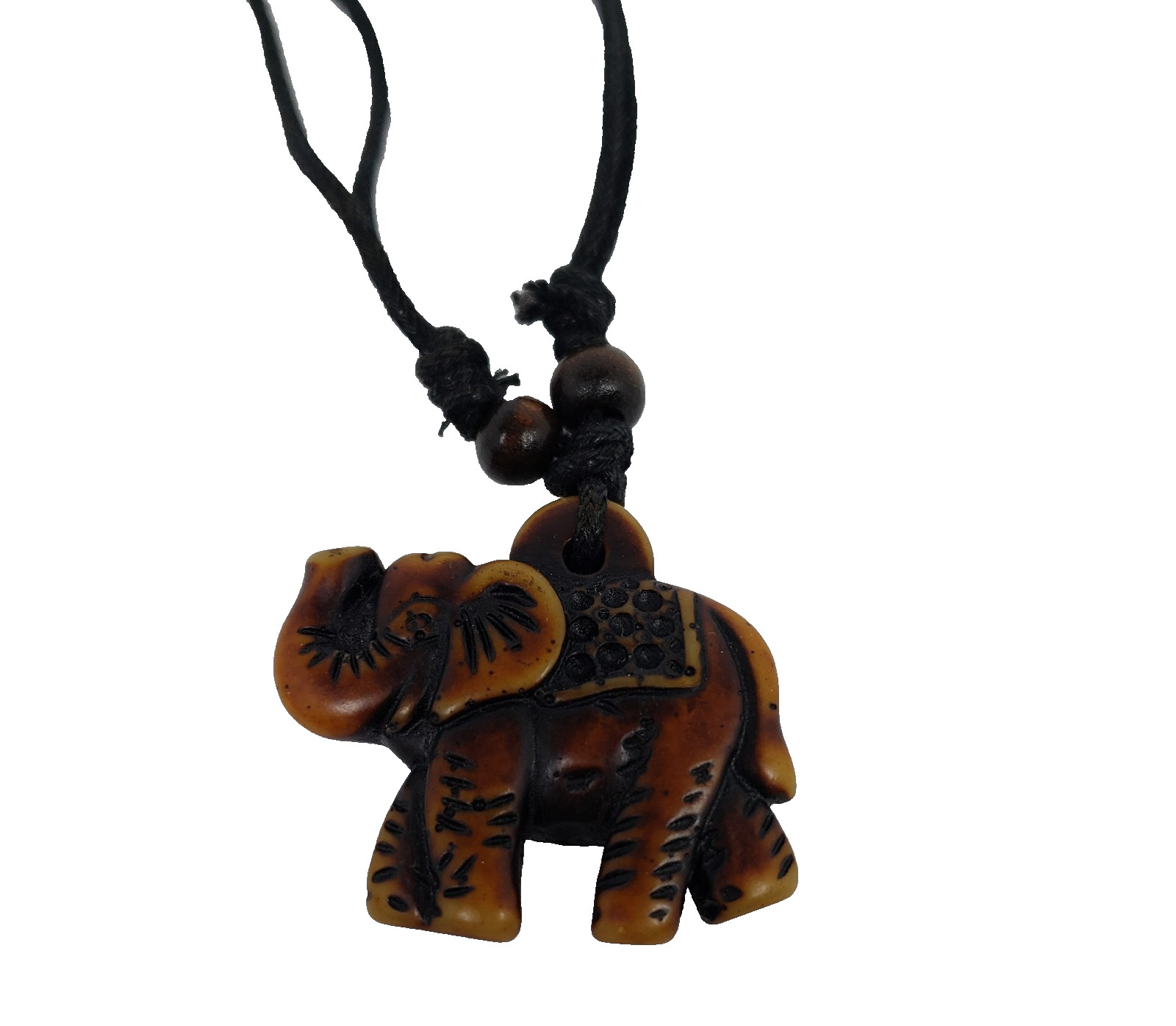 Vintage Adult Fashion Brown Elephant Tribal Adjustable Pendant Necklace 034