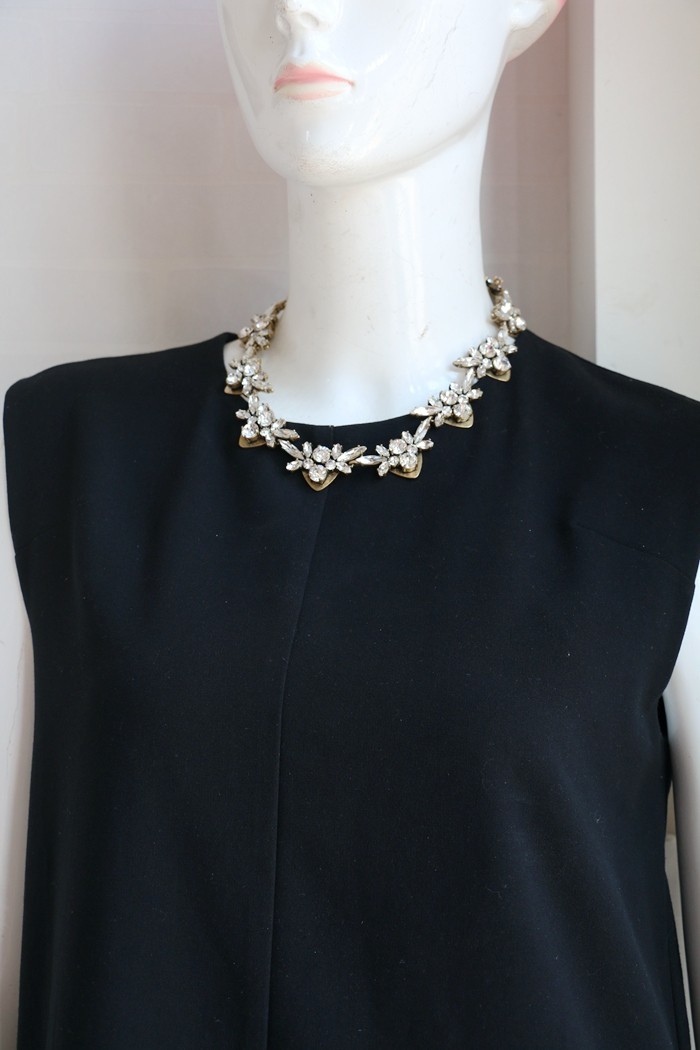 NEW J crew Crystal triangle Cluster Statement Vintage Gold DUTY INCL.