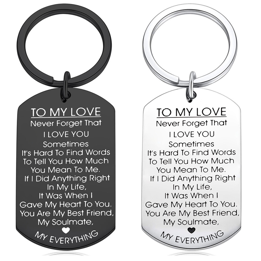 US 1 Pack Valentine’s Day Gift For Girlfriend Wife Keychain & Necklace To Tag