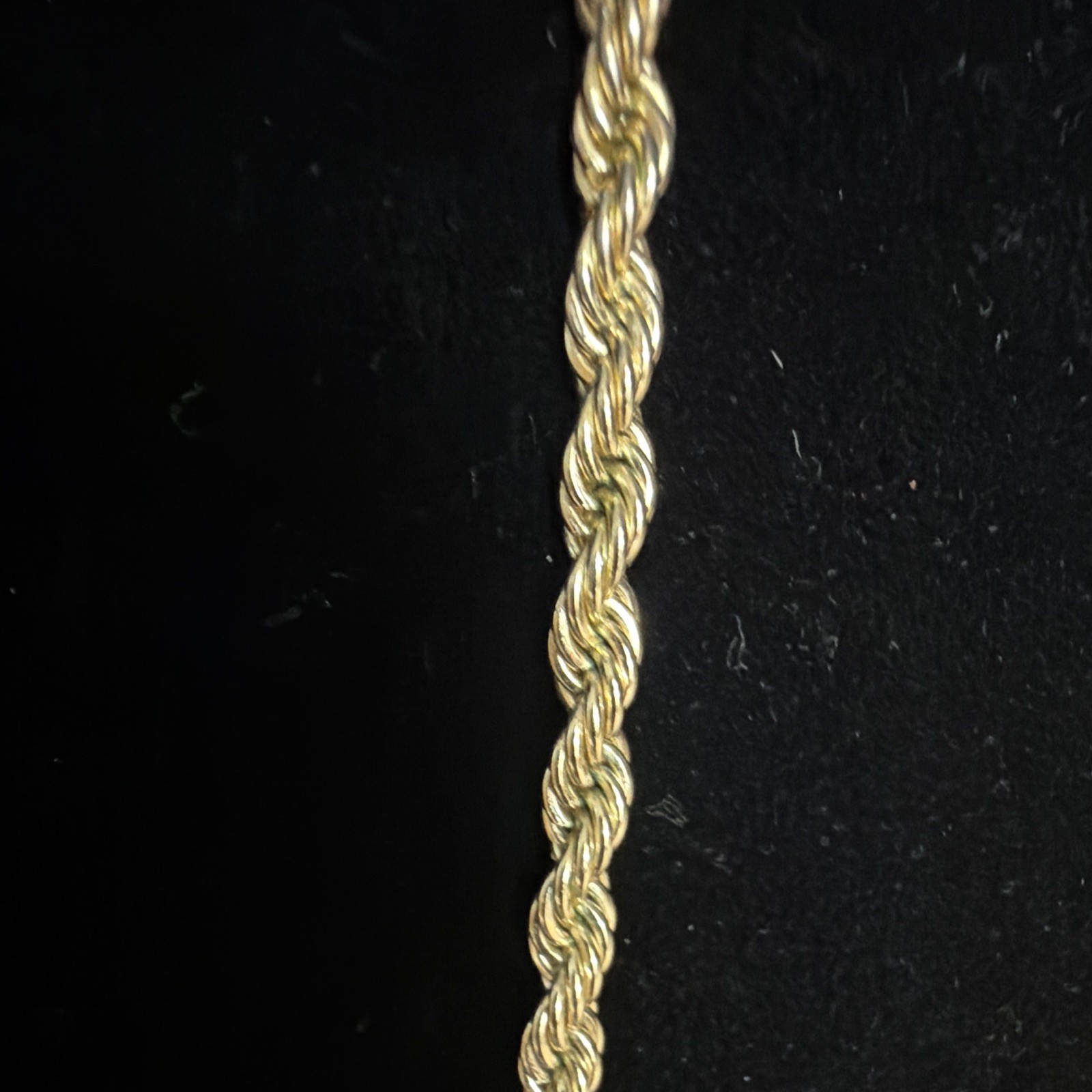 14k Gold plated Rope Chain Necklace w Lobster Clasp 24inch x 6mm