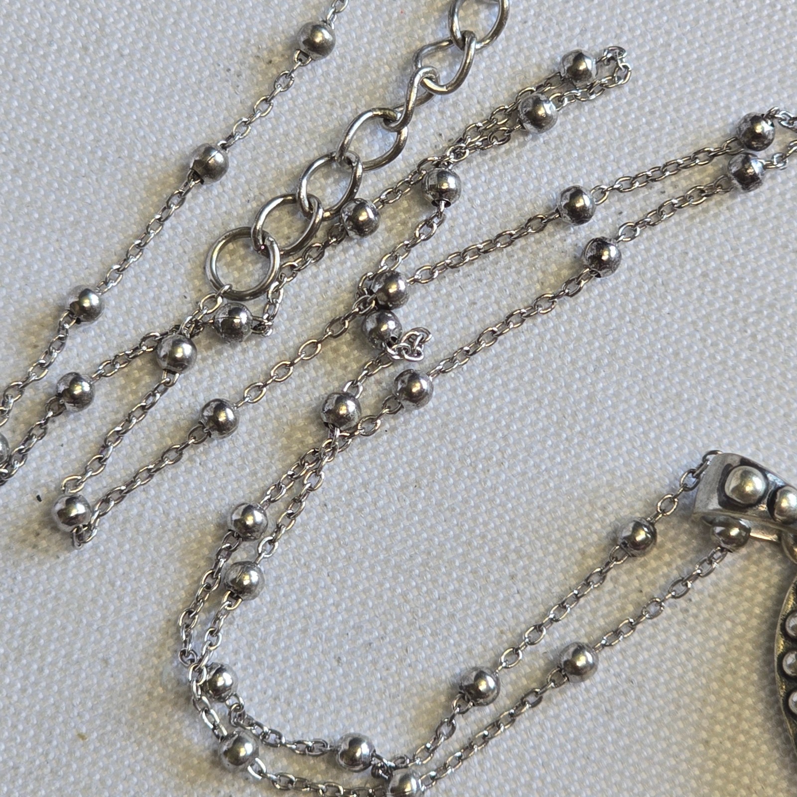 Sterling Silver Necklace 17.11g Fine Jewelry 20″ Labradorite Look *READ*