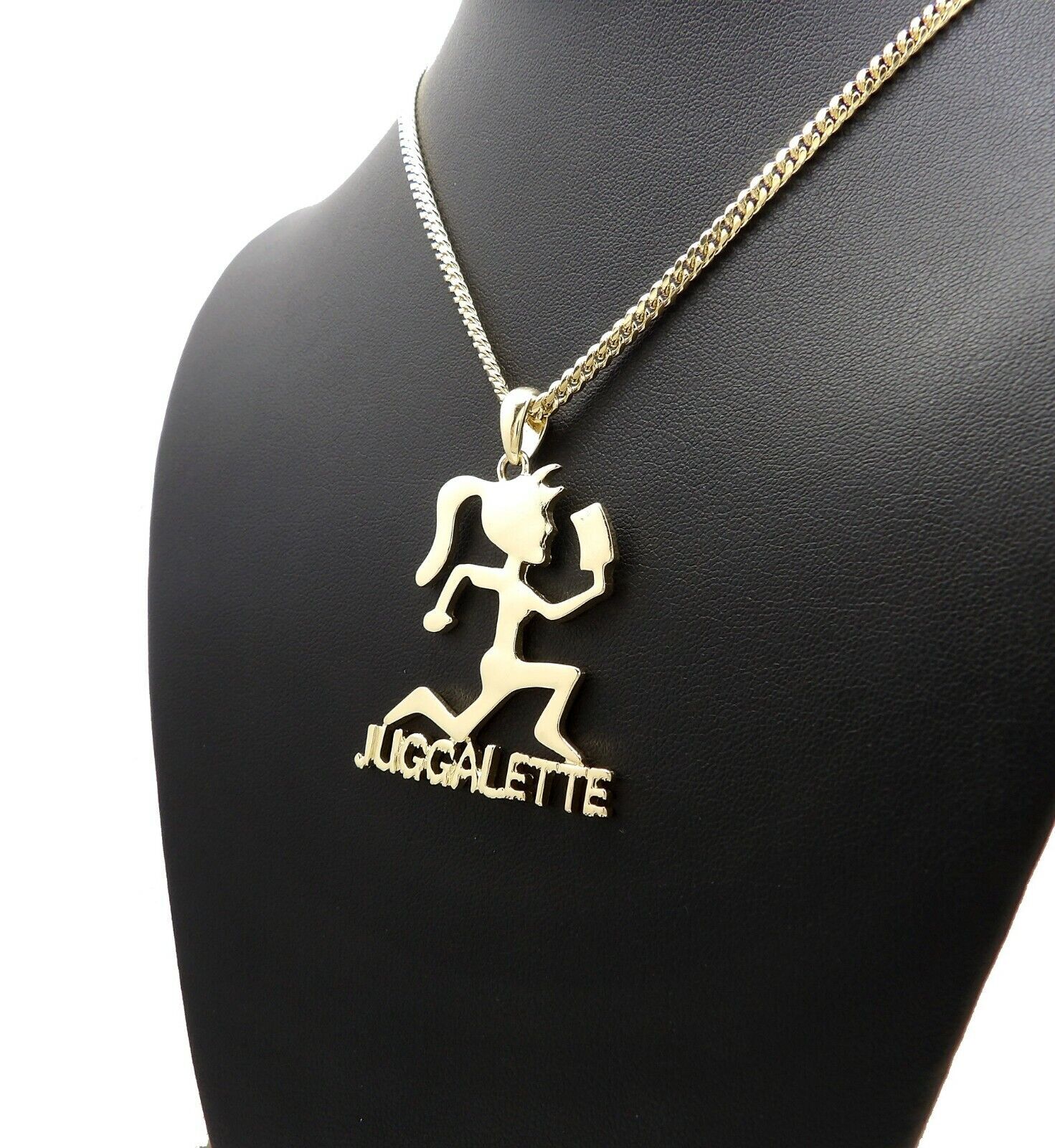 Hatchet Girl Juggalette Pendant & Cuban  Rope  Box Chain Hip Hop Necklace