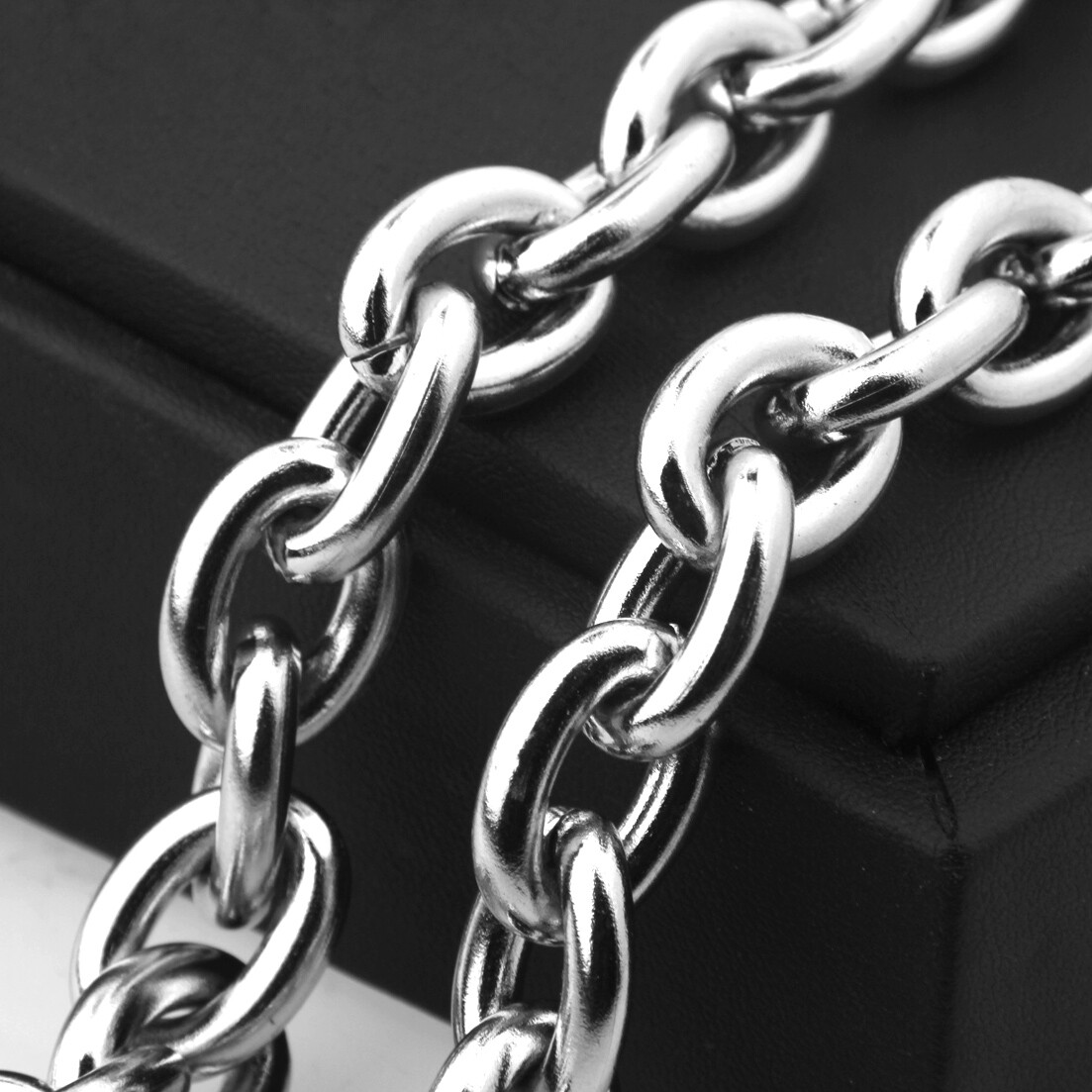 7″-40″ Heavy 9/11/13/15mm Mens Stainless Steel Silver Big O Link Chain Necklace