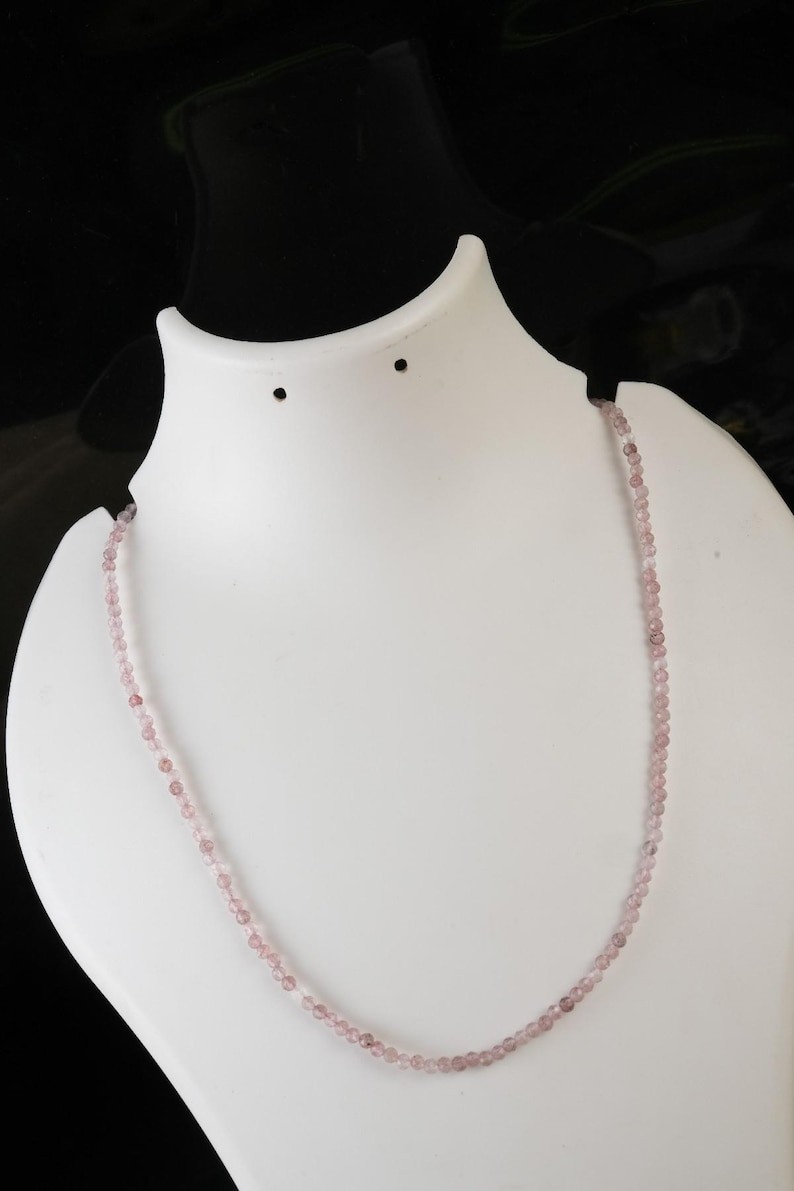 Natural A++ Amazonite Faceted Round Gemstone Beads Women Handmade Necklace 24”