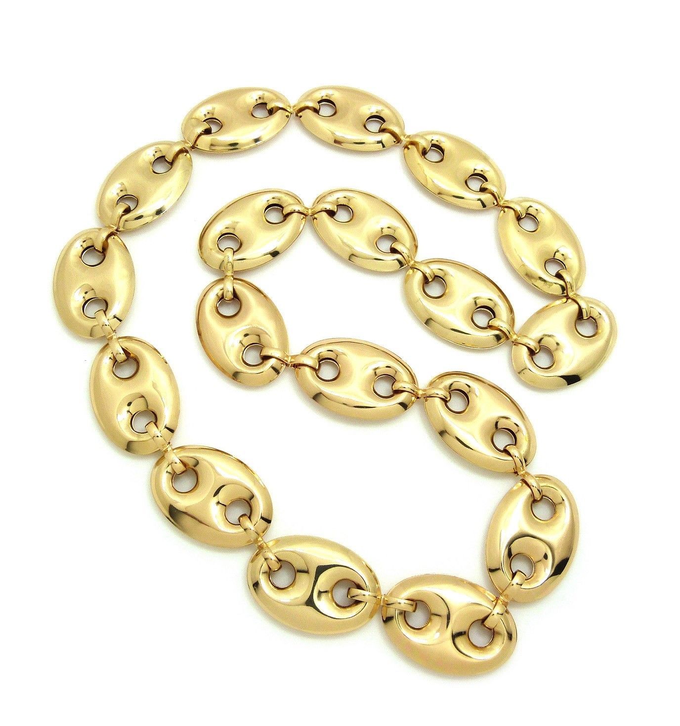 Men Rapper’s Hip Hop Style Gold Tone Chunky Thick 27mm 30″ Marina Chain Necklace