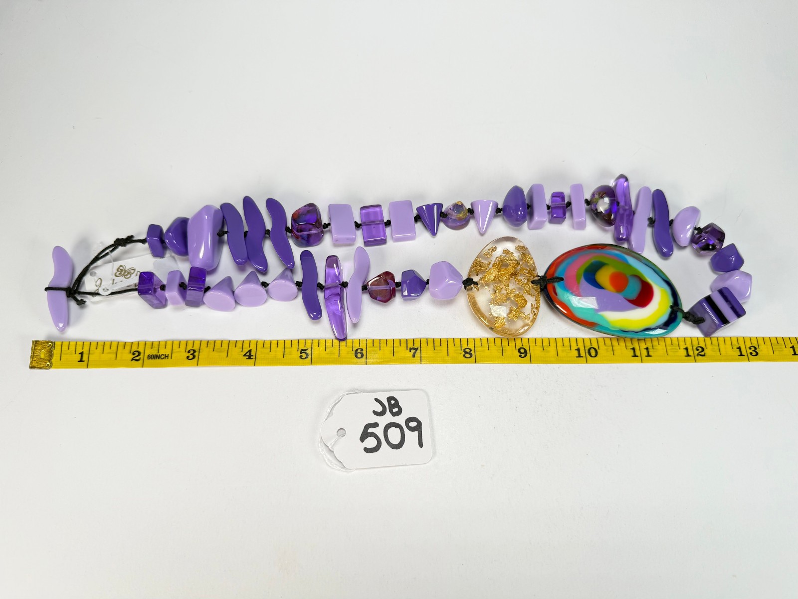 Jackie Brazil “Fusion” Purple Mix Long 110cm Bead Necklace ( N0040 )