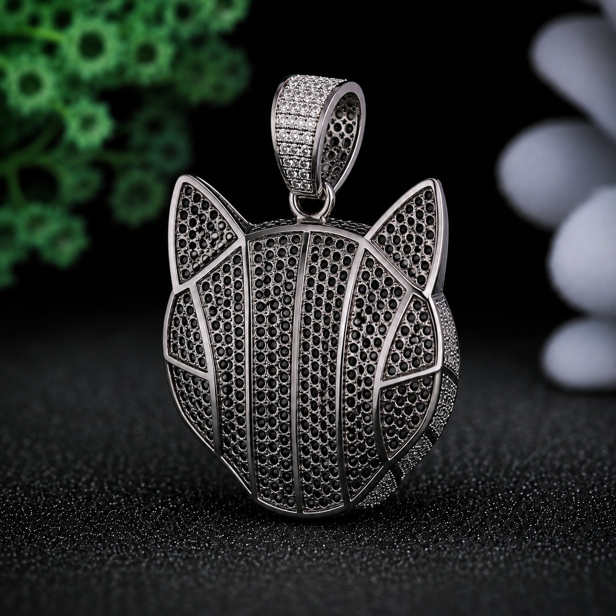 Panther Head Moissanite Pendant 925 Sterling Silver Black Diamond Hip Hop Charm