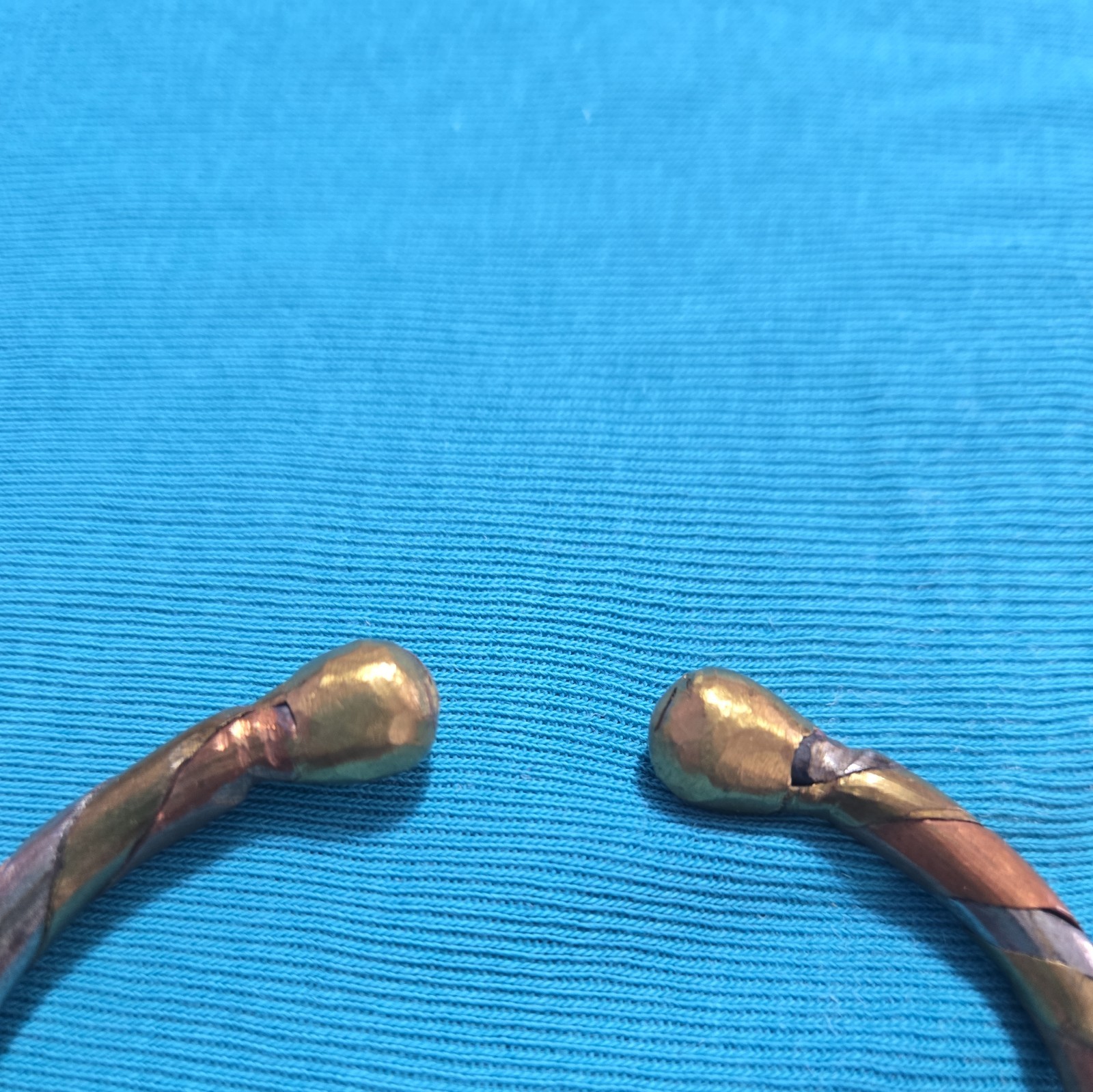 Brass Copper Nickel Three Tone Handmade Open UNISEX Cuff Bracelet: