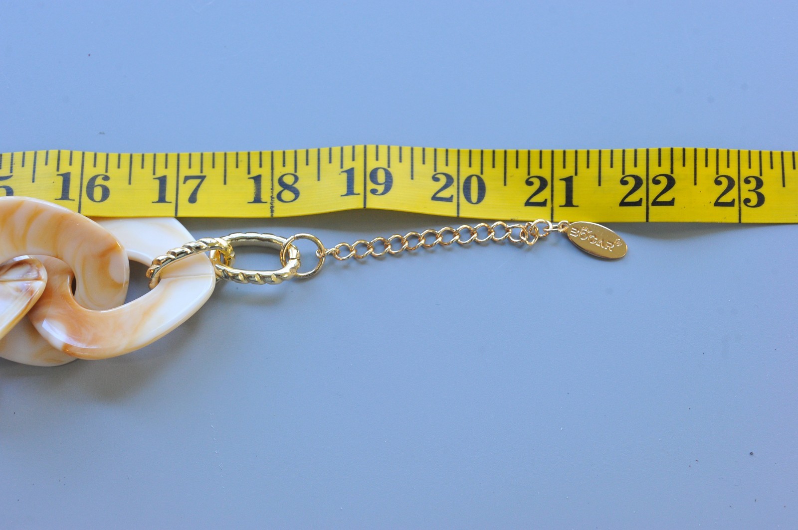 Necklace chunky swirl signed Bocar ivory cream tan statement collar H