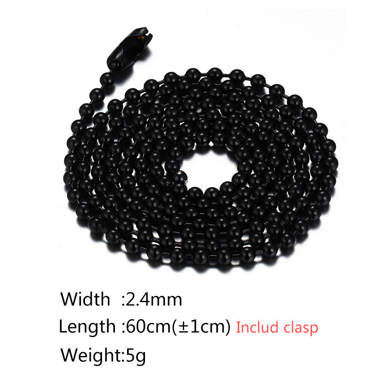 60cm Silver/Gold/Black Clavicle Stainless Steel Ball Chain Women’s Necklace Gift