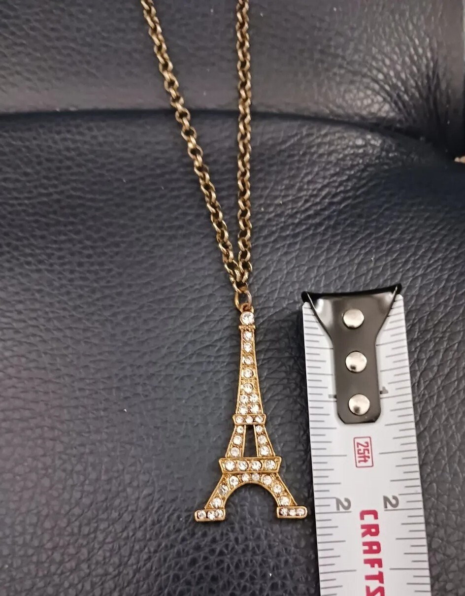 Paris! Le Tour Eiffel with Faux Diamonds Necklace by a.n.a