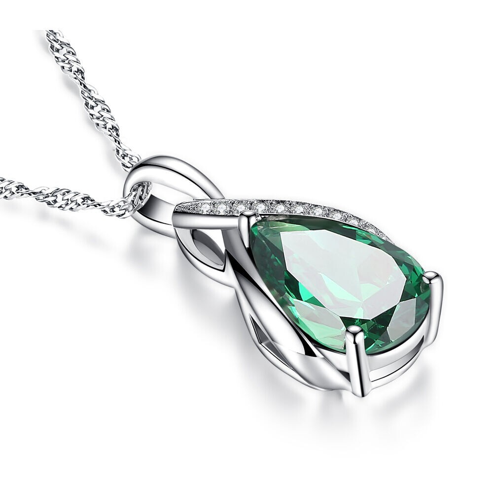 Lab Created Emerald Charm Handmade Charm Gemstone Charm