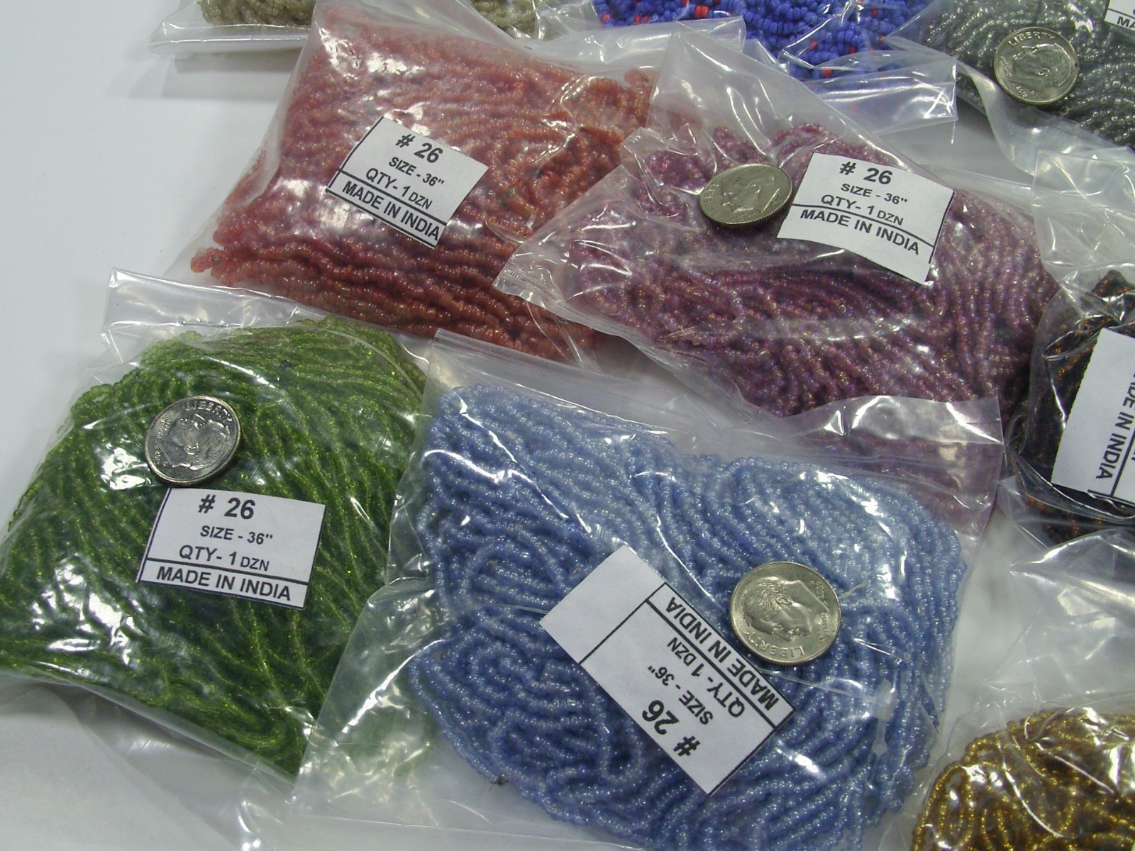 100 Strands 36″ Glass Seed Bead Necklaces Wholesale Bulk Lot Clearance (NP-43E)