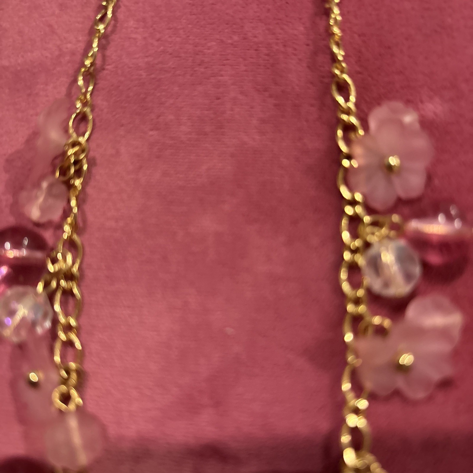 V Elegant Necklace With Shades Of Pick Fashion Jewelry For Girls& Women 16 In