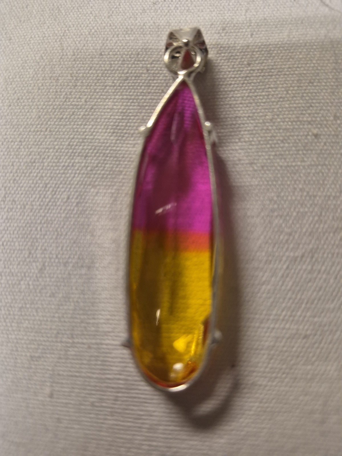 Bi-Color Tourmaline 925 Silver Plated Handmade Pendant of 2.37 Beautiful Gift