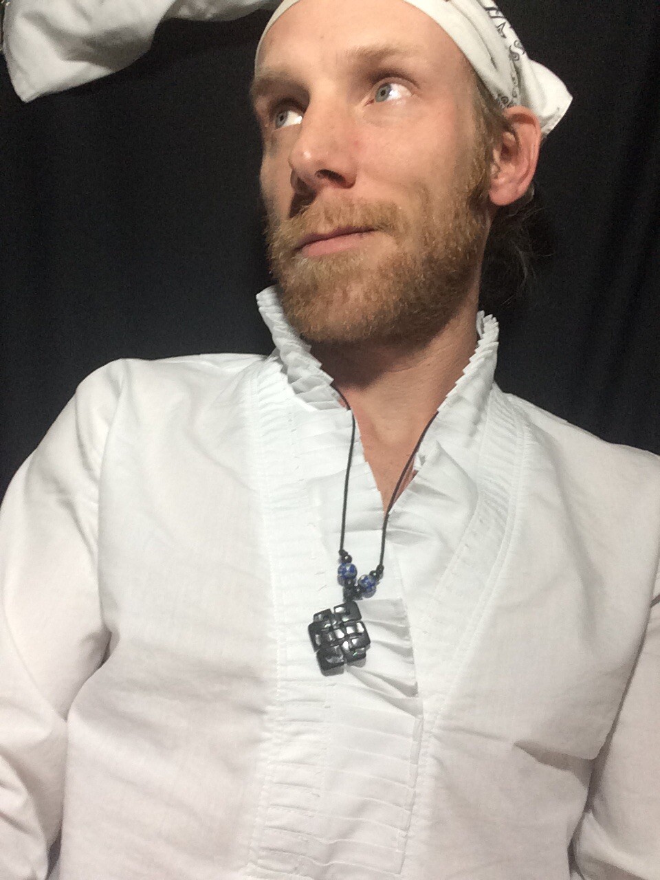 Endless Knot Pendant with Black Cotton Cord Handmade in Nepal – Black
