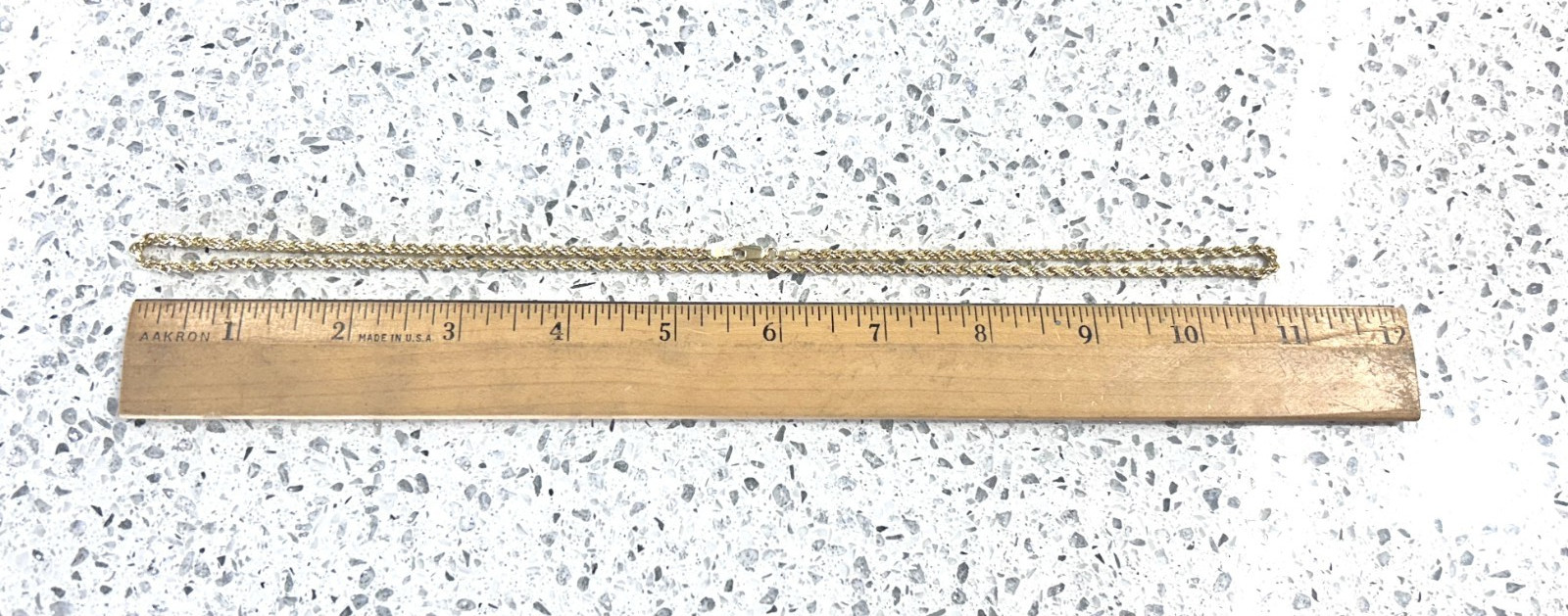 Solid 10K Yellow Gold 2.5mm Diamond Cut Rope Chain Necklace 22″ 15.5g Heavy
