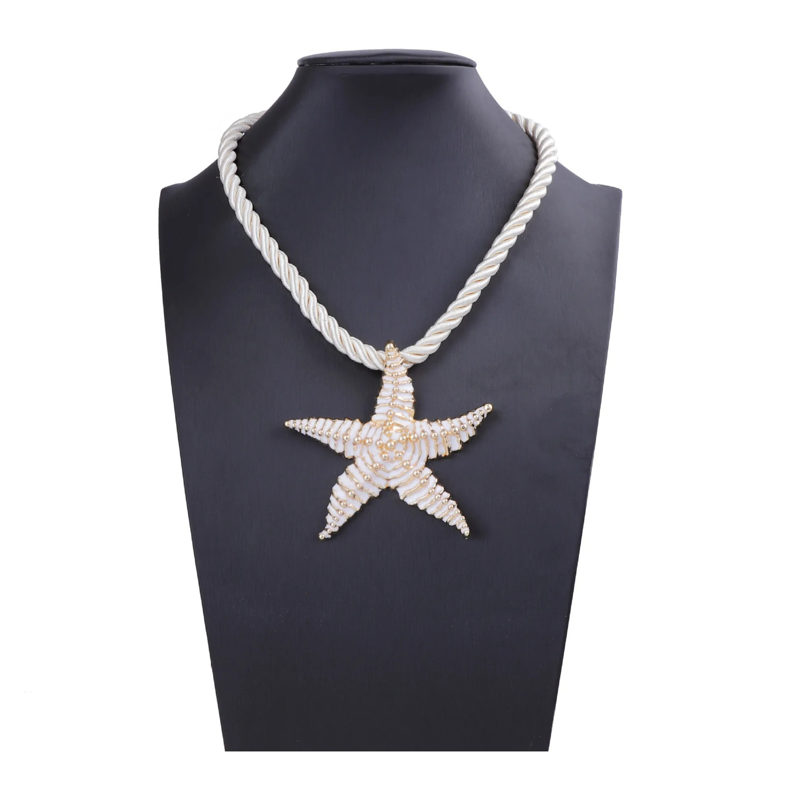 Bohemian Handmade Shell Conch Pendant Necklace for Women Double-layer Long Neckl