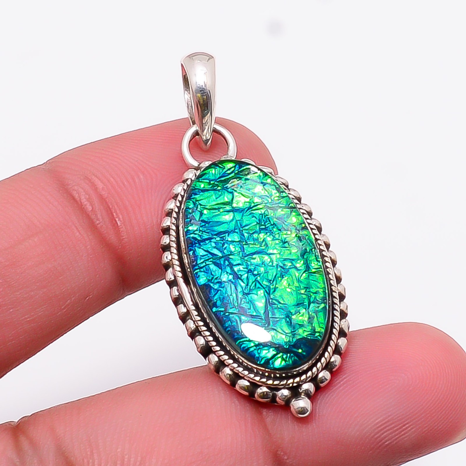 Triplet Opal Gemstone 925 Sterling Silver Jewelry Pendant 1.77″ P1087812424