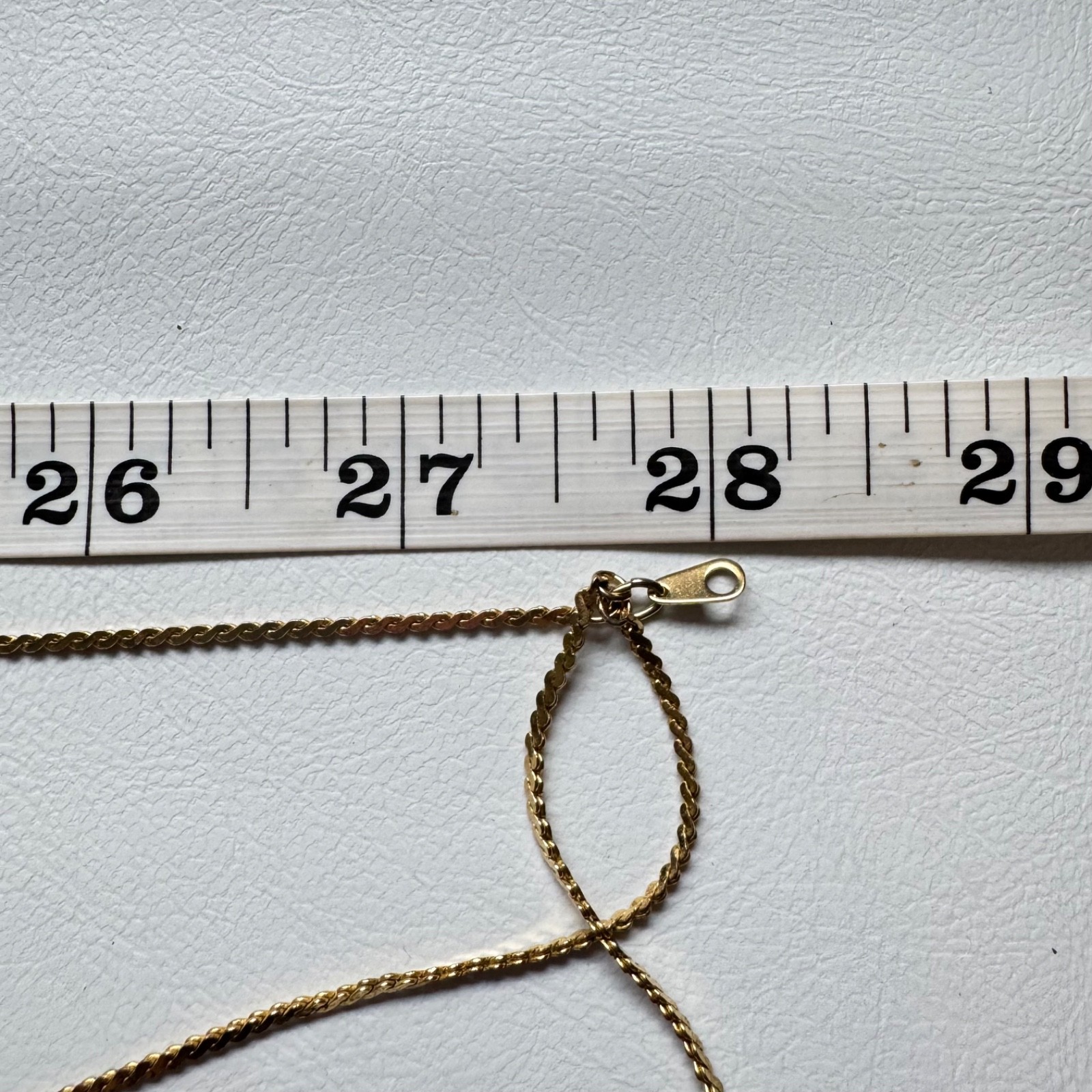 Vintage Triple Strand Gold Tone Flat Curb Link Necklace Layered Chain