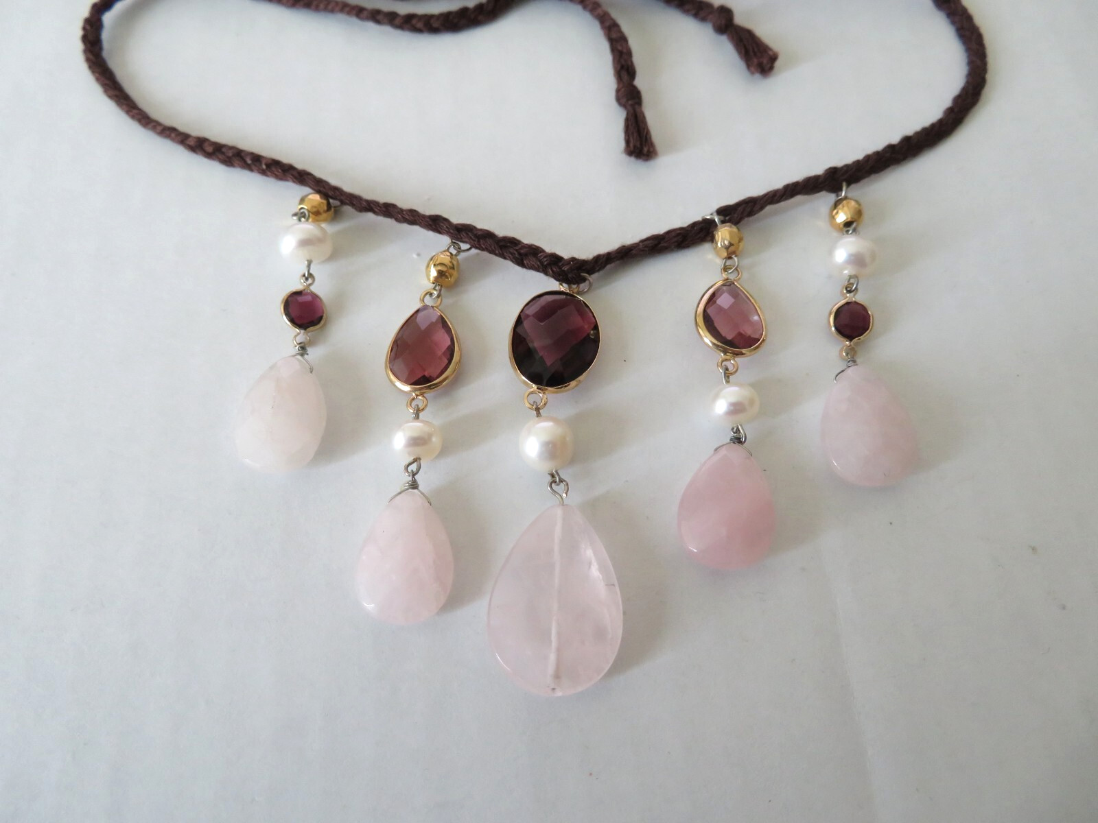 J.JILL ROSE QUARTZ BIB NECKLACE 18-28″