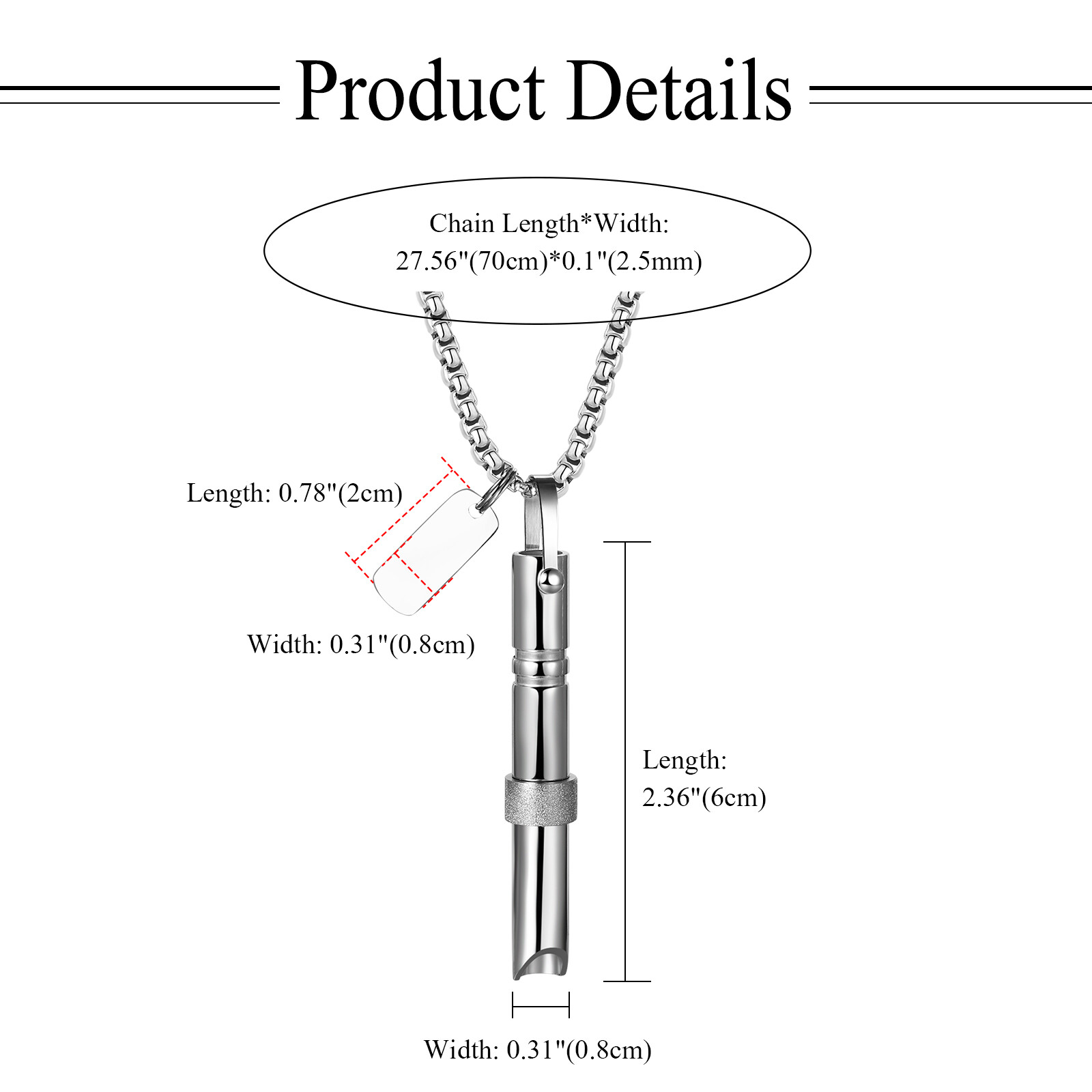 Men Women Anxiety Relief Mindful Breathing Stainless Steel Meditation Necklace