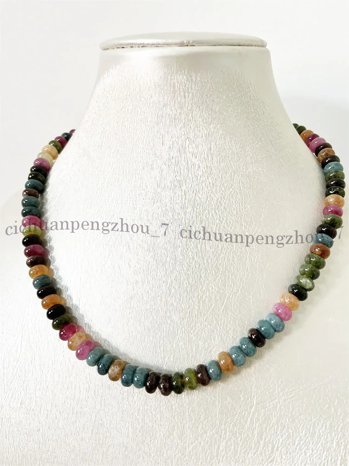 Natural Colorful Tourmaline Rondelle Gemstone Beads Necklace 14-48” 4x6mm 5x8mm