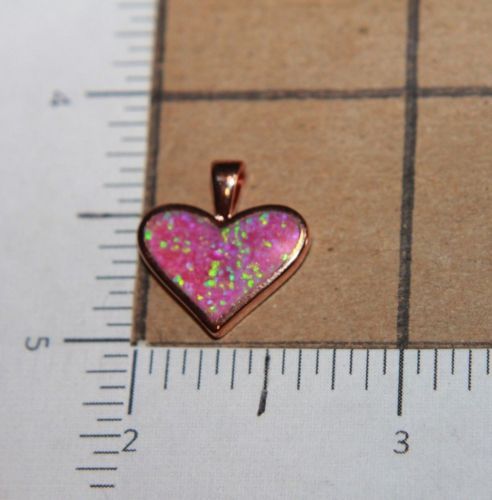 fire opal necklace pendant gemstone silver jewelry cocktail modern petite Heart