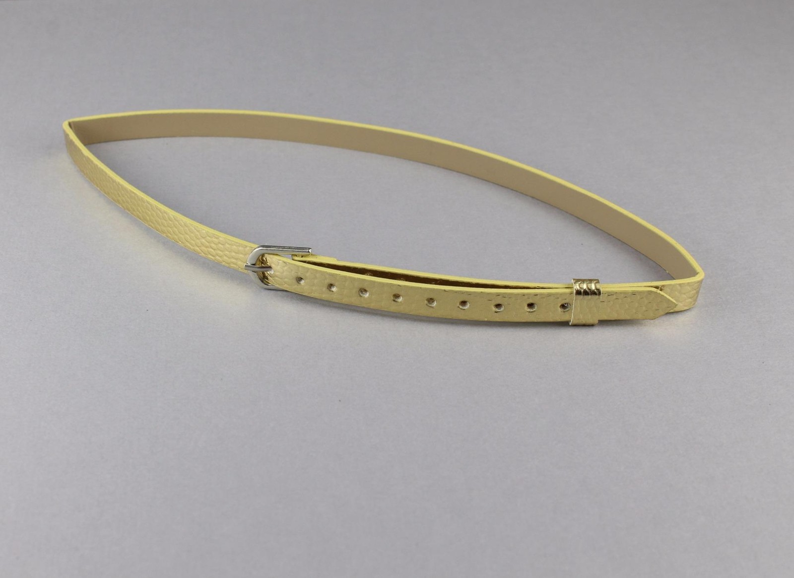 Gold faux leather choker adjustable buckle choker necklace 14 – 16″ long