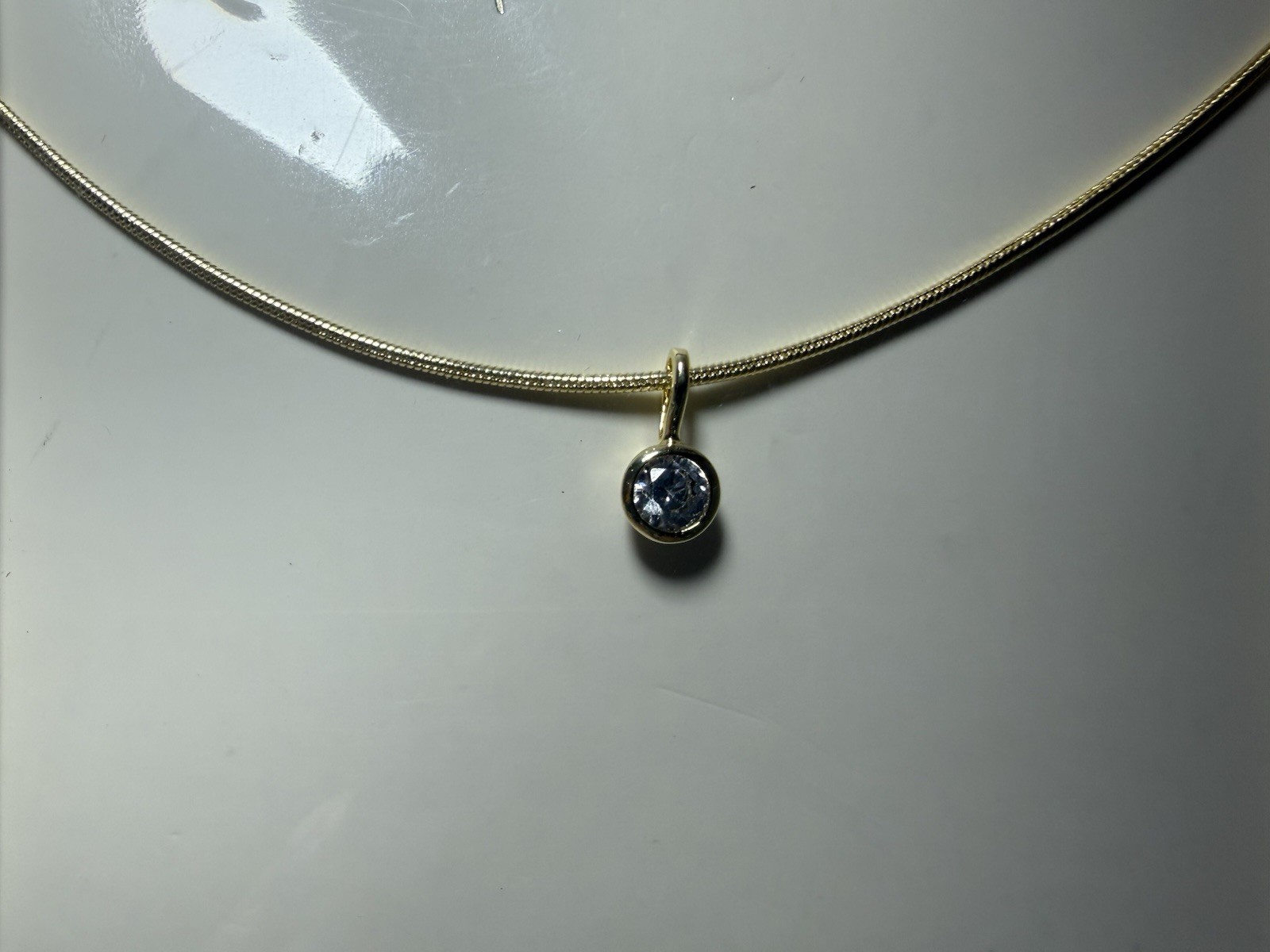 A New Day Demi Fine 14k Gold Plated Cubic Zirconia Pendant Necklace, 16″+3″ Ext
