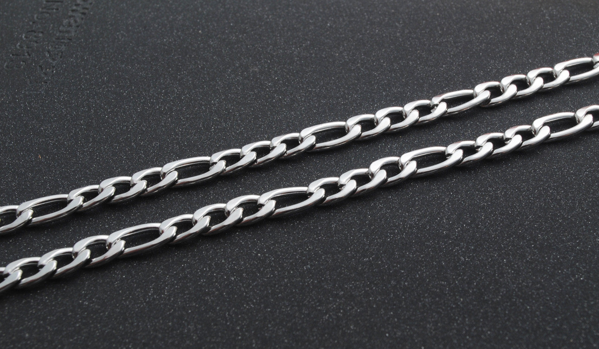 2.8/3.6/4.5/5/6/7mm Wholesale Stainless Steel Figaro Curb Chain Necklace 16-36”