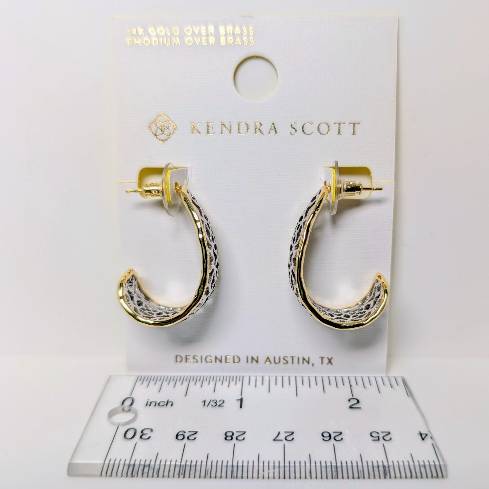 Kendra Scott Janie Gold Hoop with Silver Earrings