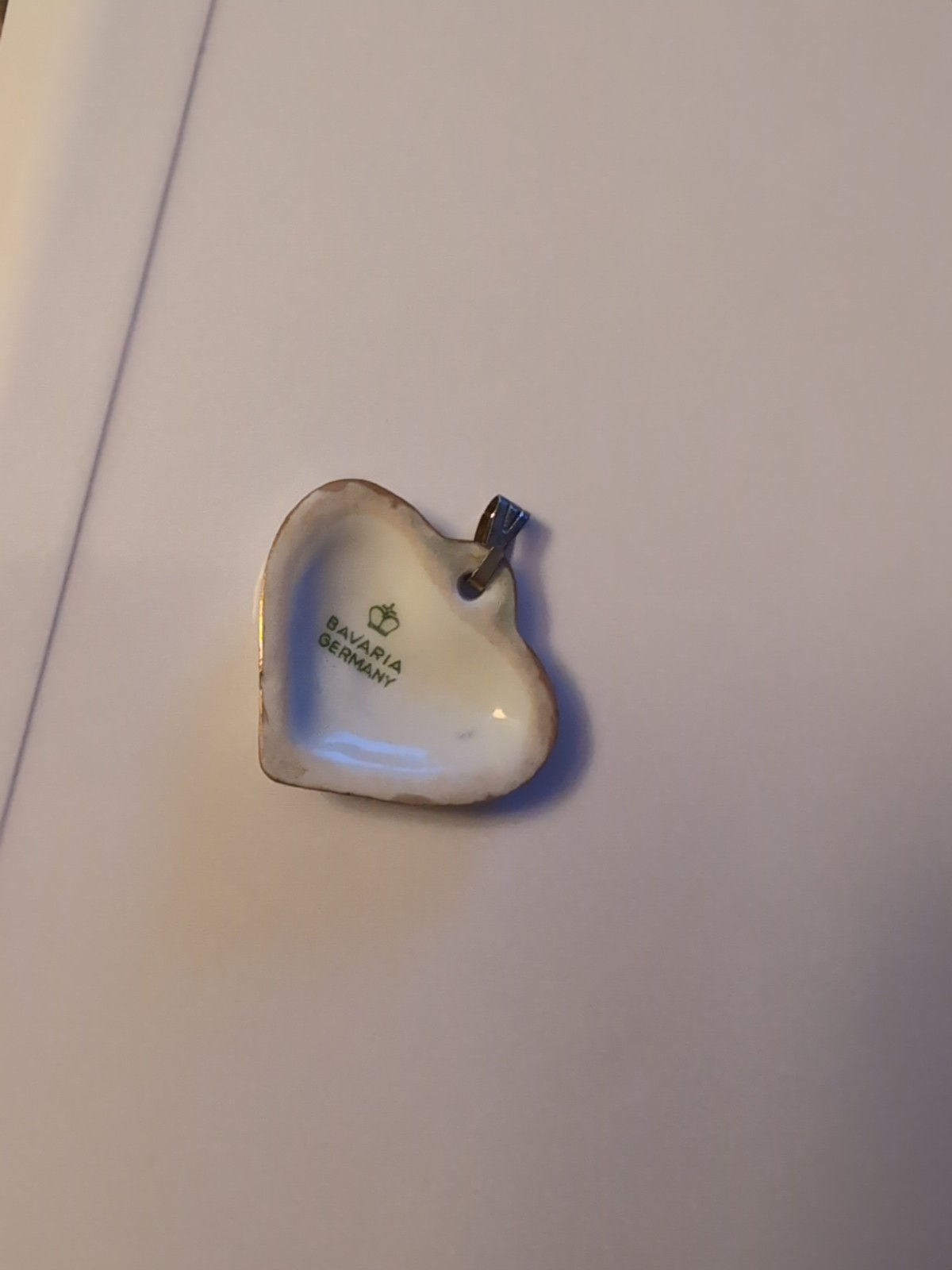 Porcelain Floral Pendant from Bavaria Germany