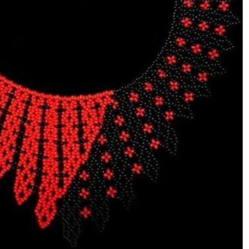 Handmade Necklace Woman American Style Native Boho Seed Bead Beautiful Necklace