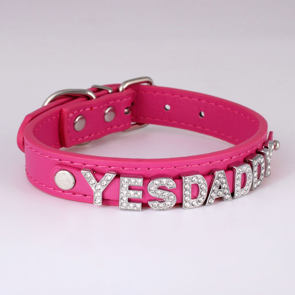 Necklace Choker Custom Chocker Collar BDSM Gift DIY SISSY Adjustable Letters