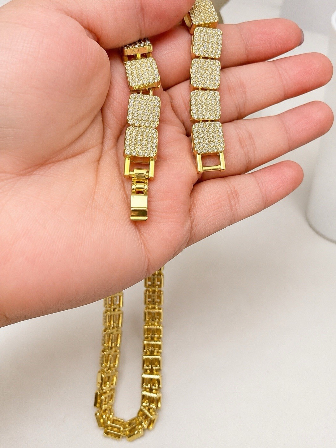 18” Gold Pavé Iced Out Necklace