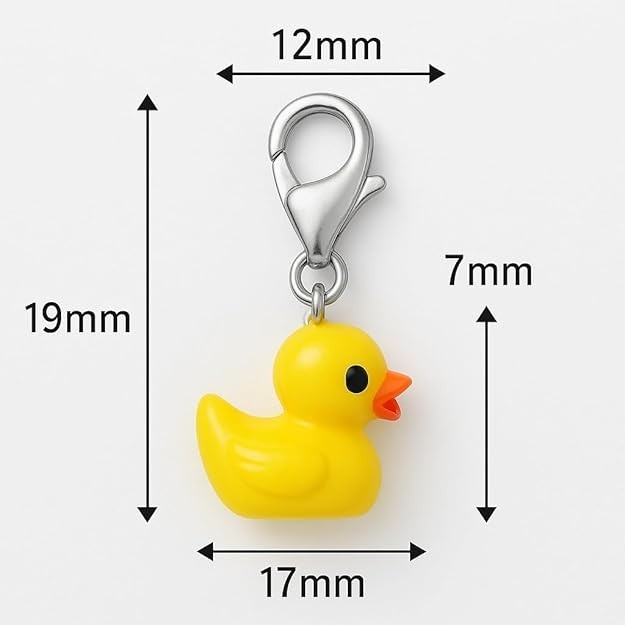Clip on Duck Dangle Charm Pendant for European Clip on Charm Jewelry w/ Lobster