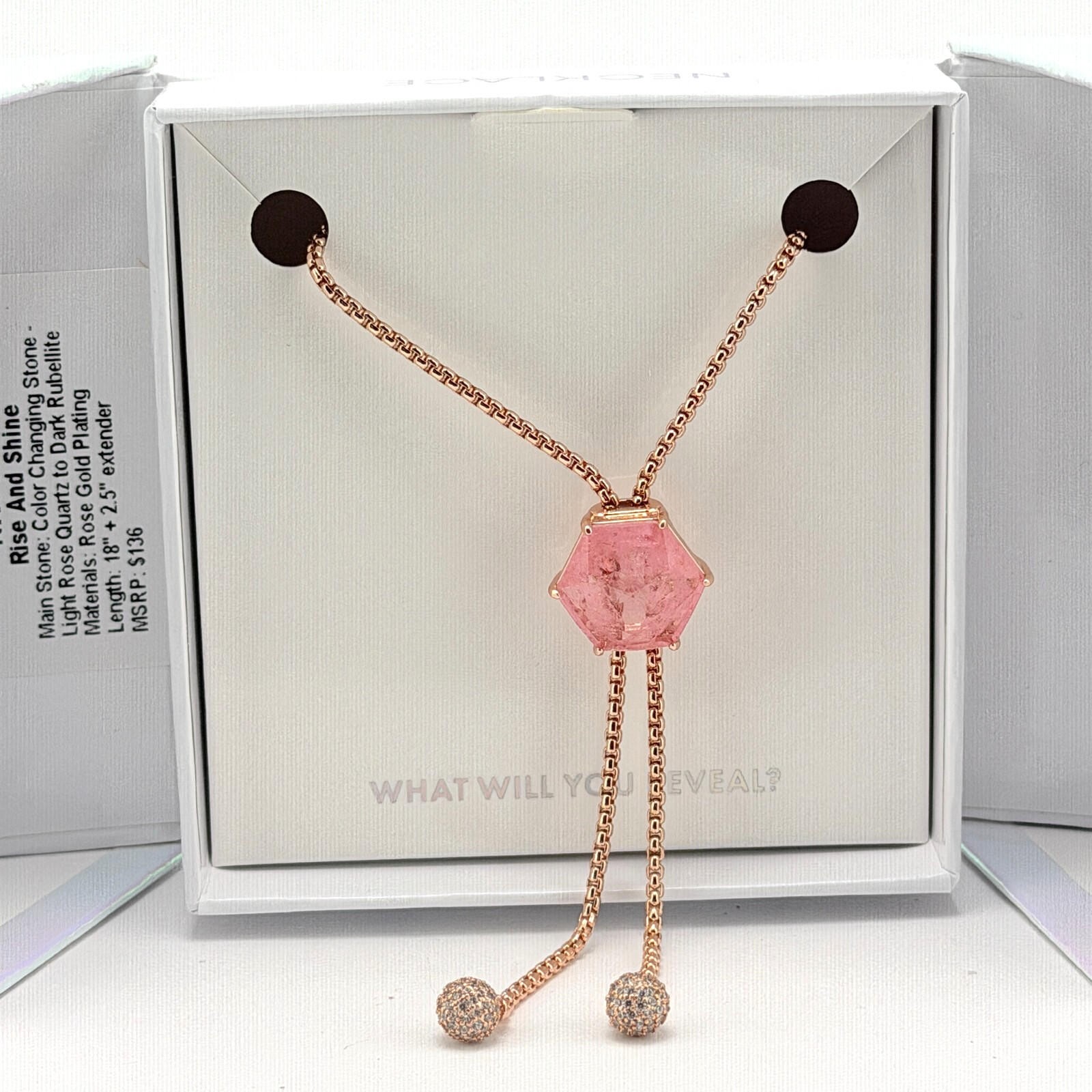 Bomb Party MHA Mental Health “Rise and Shine” Rose Quartz to Rubellite Rose Gold