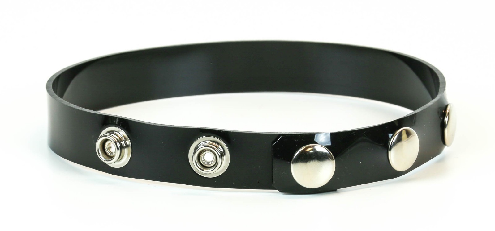 Black Vinyl PVC Plain Arm Band 3 Snap Fetish BDSM Punk Goth Fetish Choker
