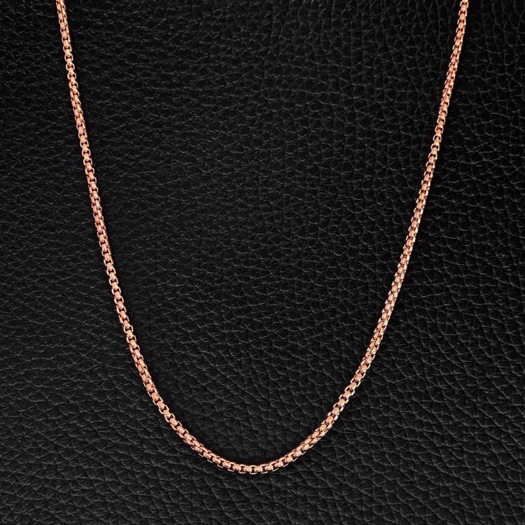BOX CHAIN ROSE GOLD 2.5MM 20in