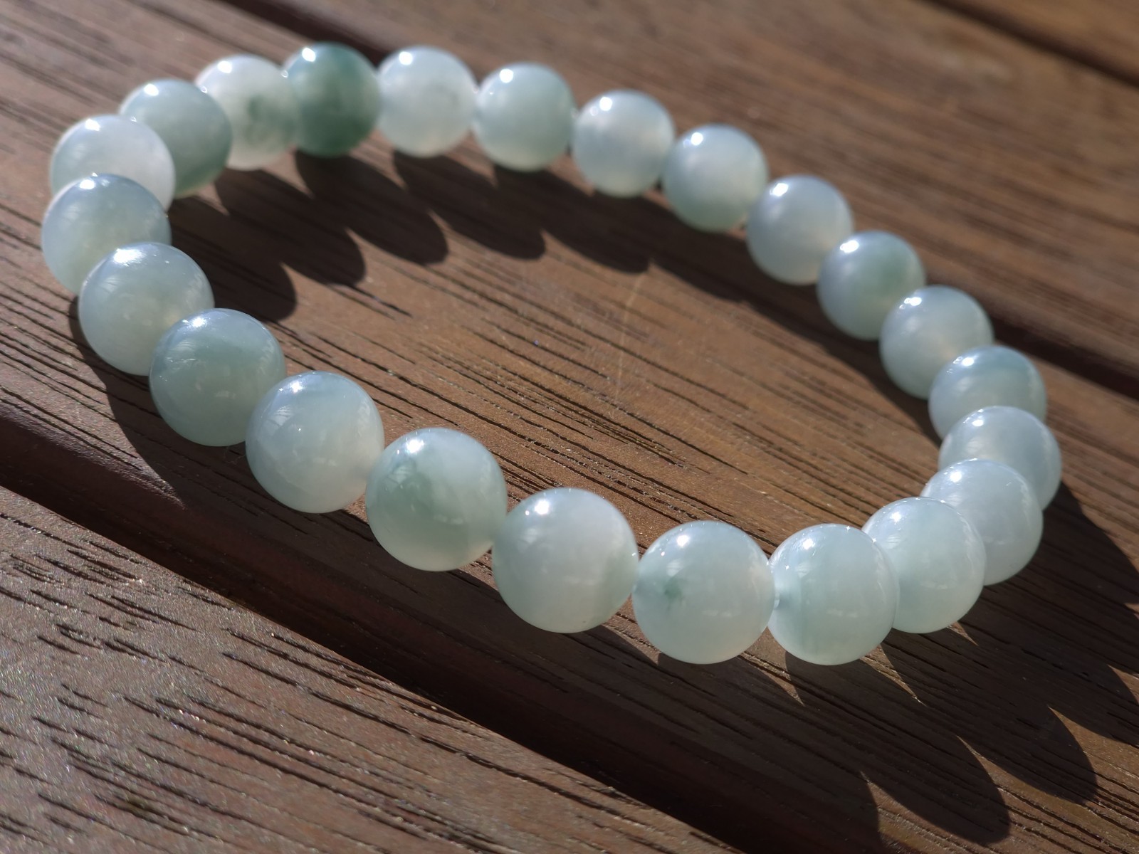 Floating Flowers Burmese Jadeite Bracelet