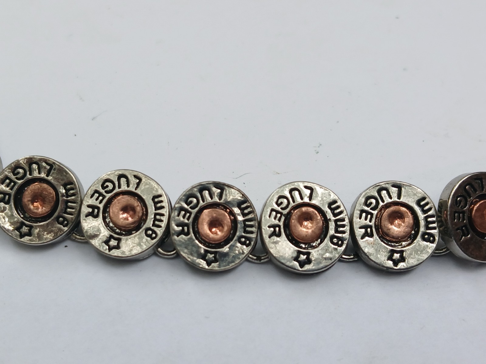 Bullet And Casing Necklace 9mm. 18″