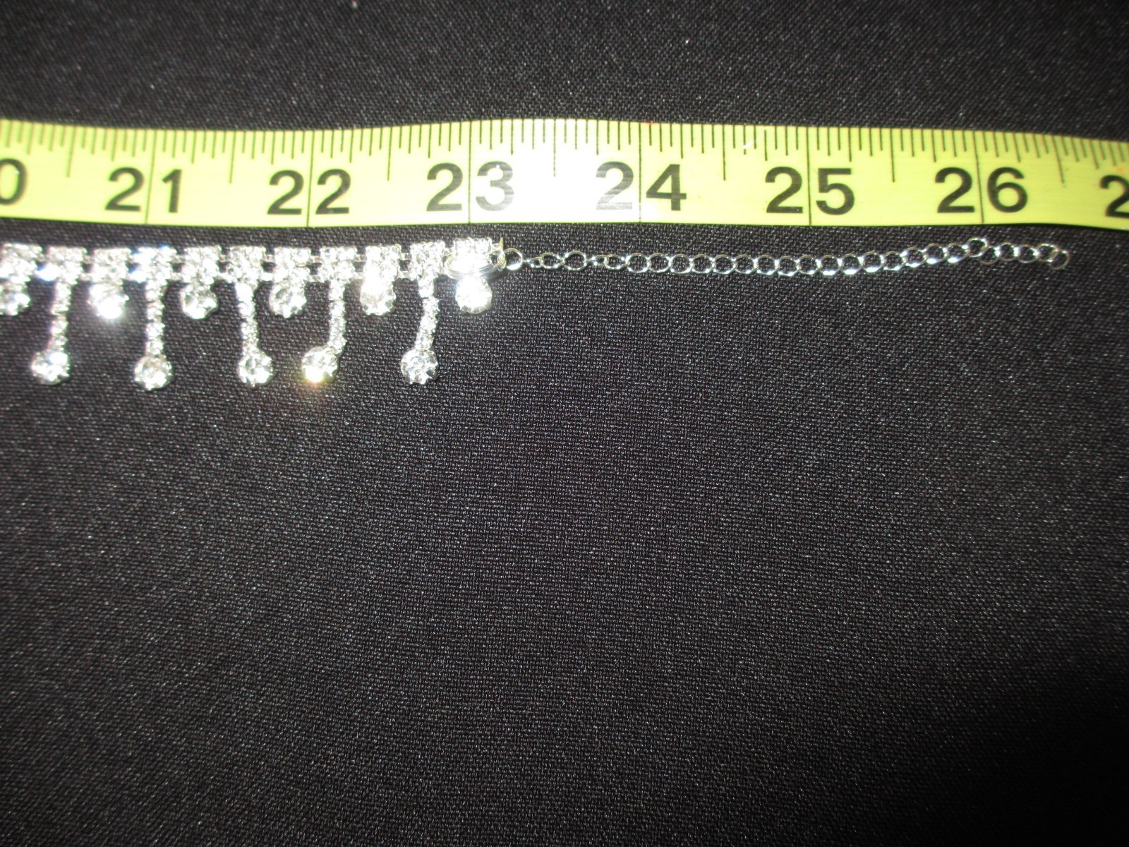 Rhinestone Hat Band Chain Necklace Sparkly Crystal Western Bonnet Belt Trim NEW