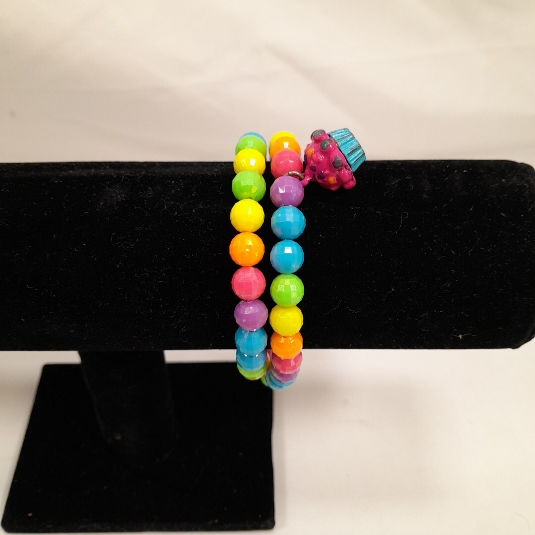 Beaded Necklace Braclete Cupcake Costume Jewlery Rainbow Cute Fun Adults Kids