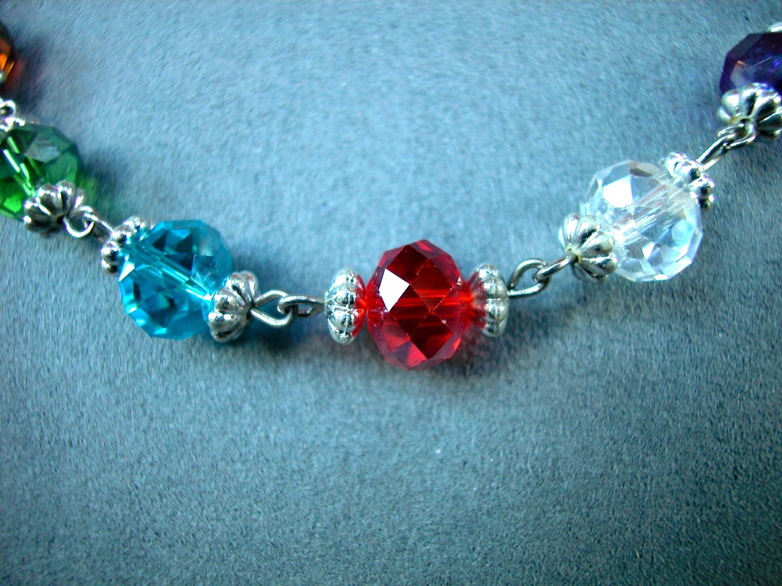 Premier 54 Inch Multicolor Faceted Cut Glass Bead Necklace/ Lobster Clasp